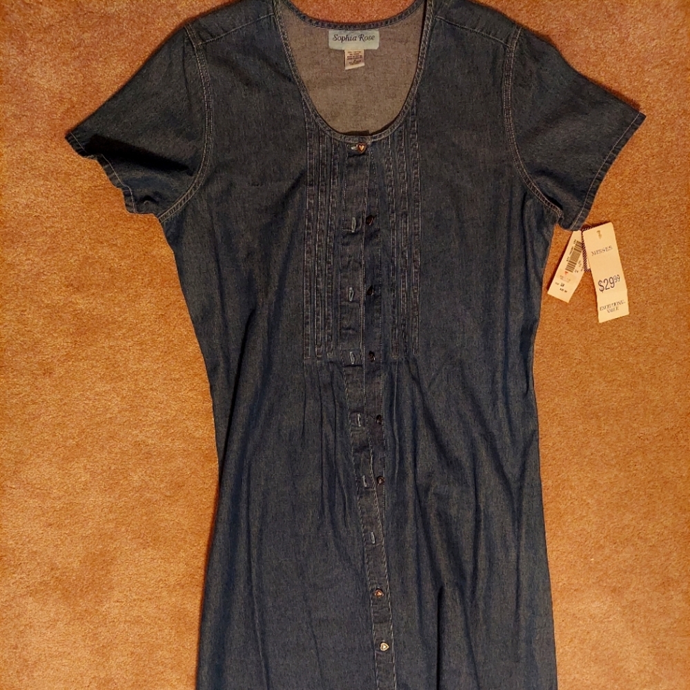 Women's vintage long denim dress size 18